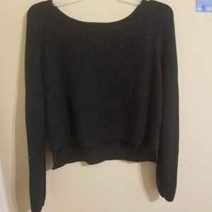 Black crop sweater